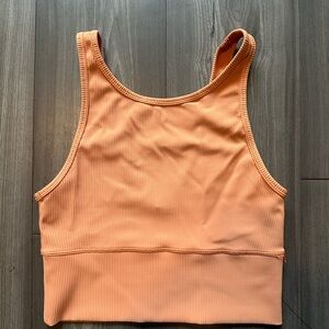 Lululemon Athletica Orange Ribbed Tank